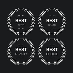 Collection of vintage retro premium quality badges and labels