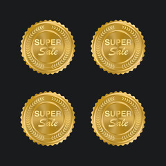 Luxury gold badges and labels premium quality product
