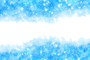 氷 水 夏 ブルー 水彩 背景