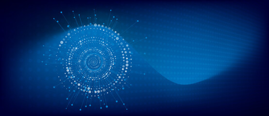 big data connection concept. abstract blue tech background