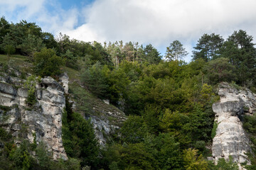Fototapeta na wymiar mountain landscape with blue sky and rocks