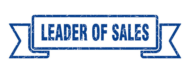 leader of sales ribbon. leader of sales grunge band sign. leader of sales banner