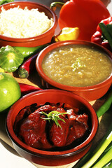 Tandoori chicken, dhal and rice