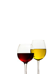 Two glasses of alcoholic drink