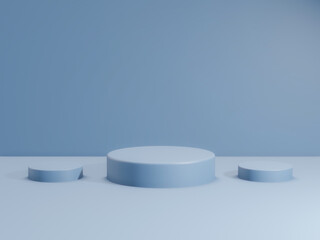 3d render of total powder pink podium for product. mockup stage.