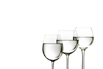 Three glasses of water
