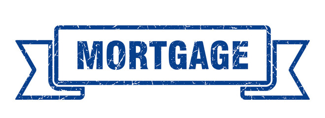 mortgage ribbon. mortgage grunge band sign. mortgage banner