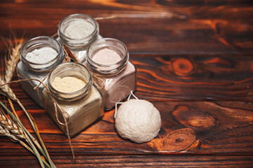 Herbal organic ubtan. Traditional natural cosmetic agent for skin care