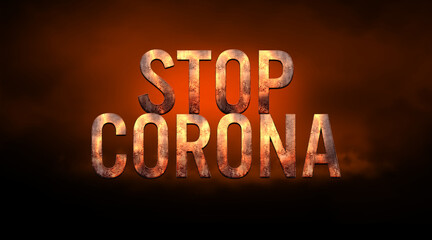 Design corona virus against campaign.