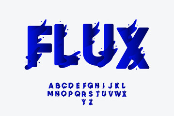 Vector of modern abstract font and alphabet