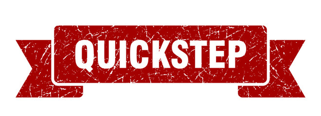 quickstep ribbon. quickstep grunge band sign. quickstep banner