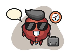 Meatball cartoon as a businessman