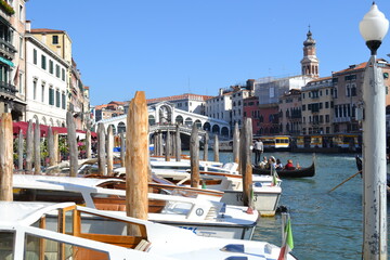 Fototapeta na wymiar VENICE, ITALY – OCTOBER 24, 2012: A view of the Grand Canal of Venice