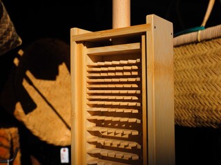 handmade bamboo made radish grater called Daikon oroshi in Japanese