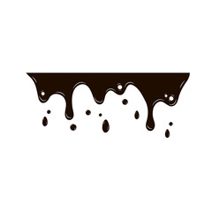 Spreading black paint on a white background. Vector illustration