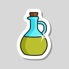 Olive Oil Glass Jug Pitcher vector icon