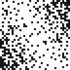 Black and white pixel background. Vector illustration for your graphic design. Abstract geometric background.
