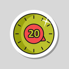Timer vector icon. Kitchen appliance