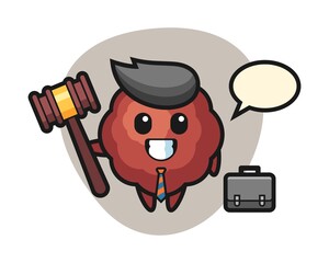 Meatball cartoon as a lawyer