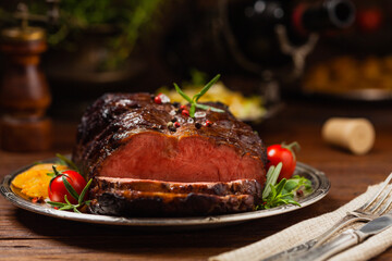 Roasted brisket.