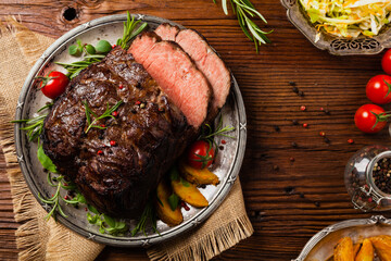 Roasted brisket.