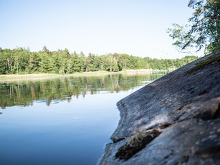 Crystal clear calm lake