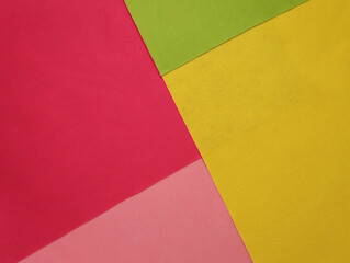 Colored bright felt textile material