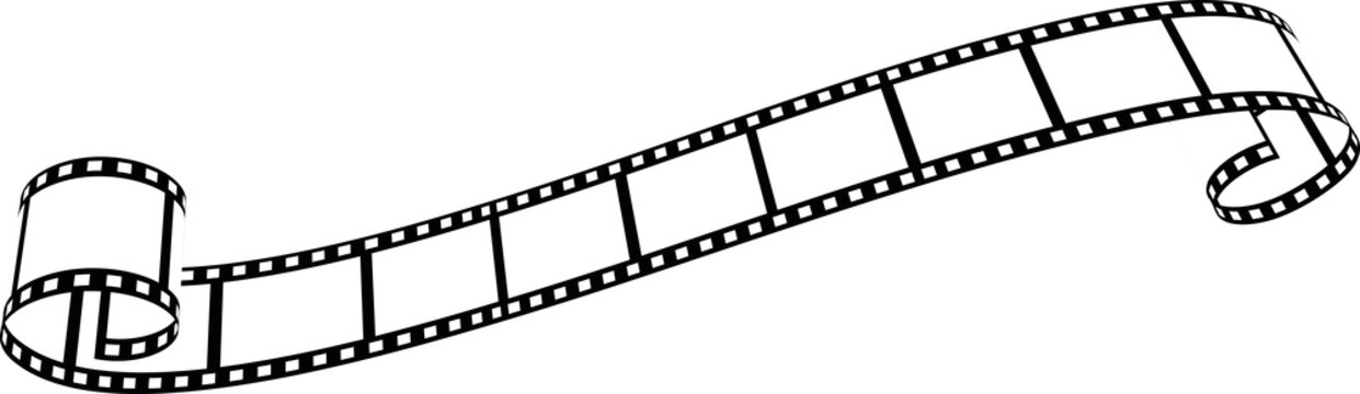 Film strip vector illustration on white
