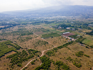 Aerial view of Petrich valley, Bulgaria