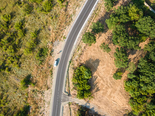Aerial view of Petrich valley, Bulgaria