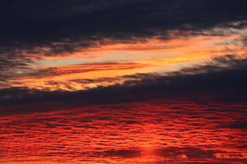Colorful dramatic sunset