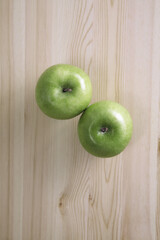 Two green apples