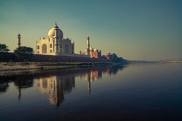 A beautiful view of the Taj Mahal in Agra © artqu