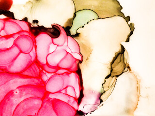 Summer Alcohol Ink Background. Abstract Ink Art. 