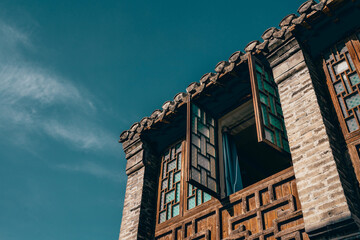 Detail shot a traditional Chinese architecture, in an ancient town in Jiangsu, China.