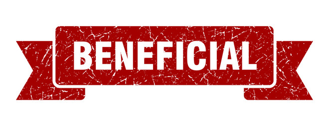 beneficial ribbon. beneficial grunge band sign. beneficial banner