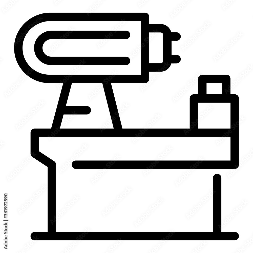 Poster automated lathe icon. outline automated lathe vector icon for web design isolated on white backgroun