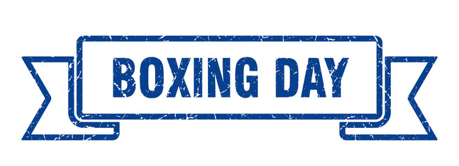 boxing day ribbon. boxing day grunge band sign. boxing day banner