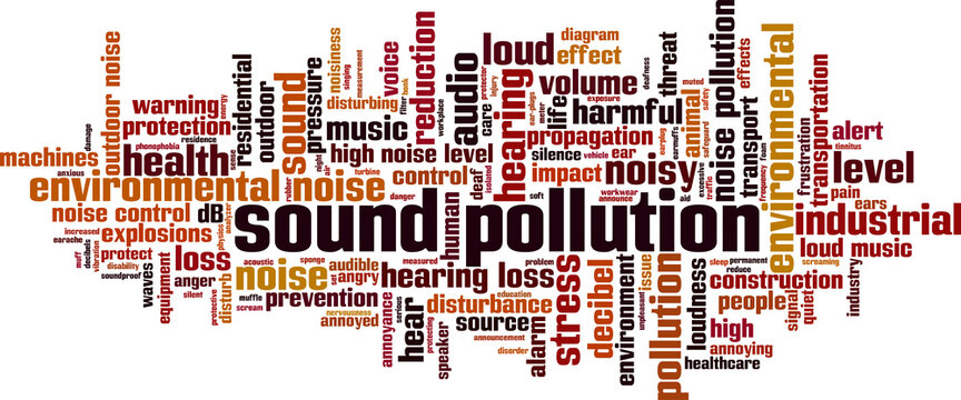 Sound pollution word cloud