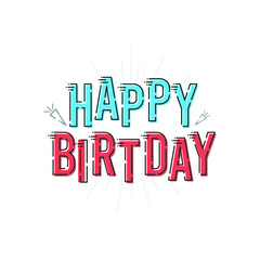 happy birthday to you vector template.