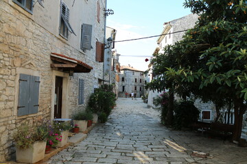 Fototapeta na wymiar Empty streets without tourists in Southern Europe in Italy and Croatia because of Covid-19
