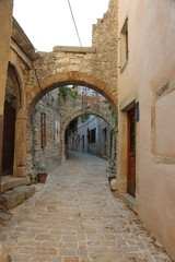 Fototapeta na wymiar Empty streets without tourists in Southern Europe in Italy and Croatia because of Covid-19