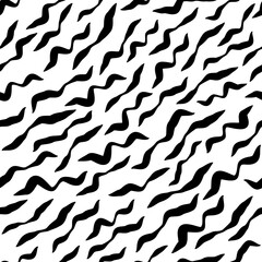 Seamless geometric pattern with wavy lines. Decorative abstract background