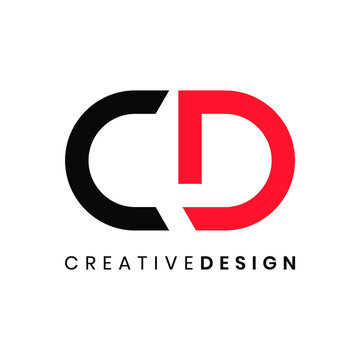 Modern letter CD logo design vector