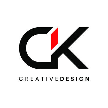 Modern letter CK logo design vector