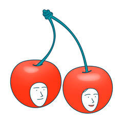 Man and woman _Cherry headwear