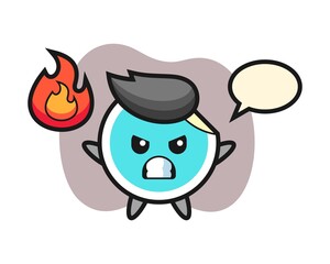 Sticker cartoon with angry gesture