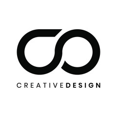 Modern letter CO logo design vector - obrazy, fototapety, plakaty