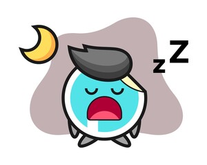 Sticker cartoon sleeping at night