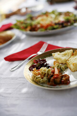 Dishes on table